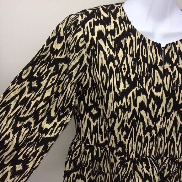 Nanette Lepore Womens Tribal Black/White/Teal-Gray 3/4 Length Sleeve Blazer-Sz 4 - Picture 3 of 14